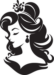 Regal Grace Iconic Princess Vector Crowned Splendor Logo Vector Design