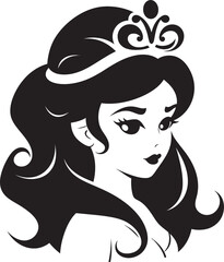 Tiaras Charm Princess Icon Design Courtly Elegance Vector Logo Emblem