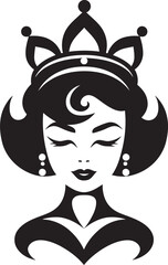 Royal Emblem Iconic Princess Design Sovereign Beauty Logo Vector Icon