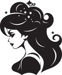 Courtly Elegance Vector Logo Emblem Princesss Regalia Iconic Logo Design