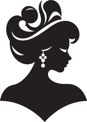 Crowned Elegance Iconic Logo Emblem Sovereign Princess Vector Logo Design © BABBAN