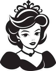 Tiaras Majesty Illuminated Iconic Emblem Icon Courtly Elegance Unfurled Logo Vector Design