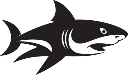 Fearsome Fin Fury Iconic Emblem Icon Oceanic Sovereign Vector Logo Design