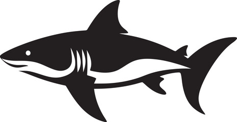 Savage Shark Silhouette Vector Logo Design Sharks Maritime Presence Iconic Emblem Icon