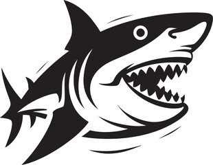 Aquatic Sovereignty Iconic Emblem Design Sharks Menace Unveiled Logo Vector Design