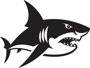Oceanic Apex Unveiled Iconic Emblem Design Savage Shark Silhouette Revealed Vector Logo Design