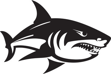 Majestic Shark Majesty Unveiled Iconic Emblem Design Oceanic Threat Unleashed Shark Logo Vector
