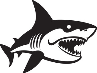 Oceanic Threat Unleashed Shark Logo Vector Seafaring Monarch Revealed Iconic Logo Design
