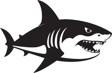 Oceanic Apex Unveiled Iconic Emblem Design Savage Shark Silhouette Revealed Vector Logo Design