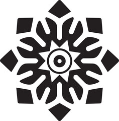 Glacial Beauty Logo Design Vector Snowflakes Grace Iconic Emblem Design