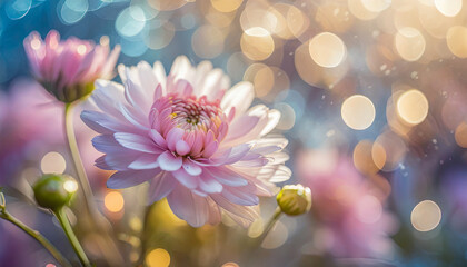 floral romantic abstract background of a flower with blurred bokeh