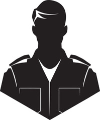 Army Guardian Soldier Man Vector Icon Courageous Emblem Logo Design Vector