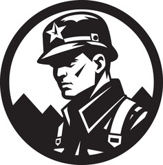 Warriors Vigor Illuminated Iconic Emblem Icon Courageous Sentinel Illuminated Vector Logo Design