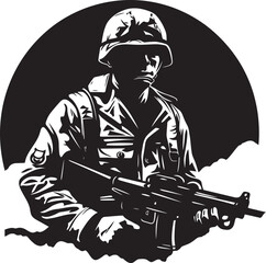 Warriors Vigor Illuminated Iconic Emblem Icon Courageous Sentinel Illuminated Vector Logo Design