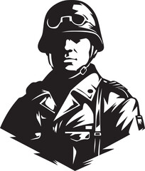 Soldiers Valor Unveiled Vector Logo Design Guardians Resolve Illuminated Iconic Emblem Design