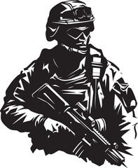 Soldiers Vigor Unveiled Logo Vector Design Valors Vigilance Unveiled Iconic Emblem Icon