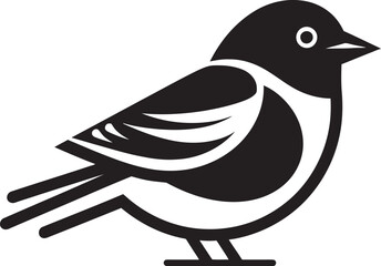 Chirp Charm Sparrow Logo Design Flight Feather Sparrow Mark