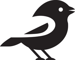 Serenade in Flight Sparrow Emblem Wing Whistle Sparrow Logo Icon