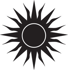 Solar Spectrum Sun Logo Icon Brilliantly Bright Sun Symbolism