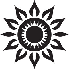 Solar Seal Sun Emblem Design Glowing Grace Sun Symbol