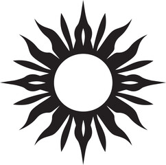 Daylight Dance Sun Emblem Solar Spark Sun Logo Icon