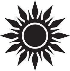Vivid Vivacity Sun Icon Solar Signet Sun Emblem Design