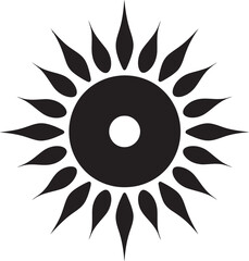 Solar Signet Sun Emblem Design Glowing Glory Sun Symbol