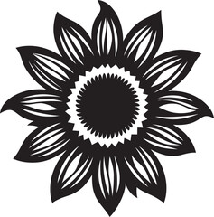 Vibrant Sunburst Sunflower Logo Design Flourishing Beauty Sunflower Mark