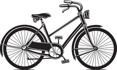 Old School Wheels Bike Logo Antique Adventure Motorbike Symbol