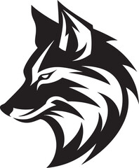 Fierce Night Hunter Wolf Symbol Moonlit Guardian Wolf Logo