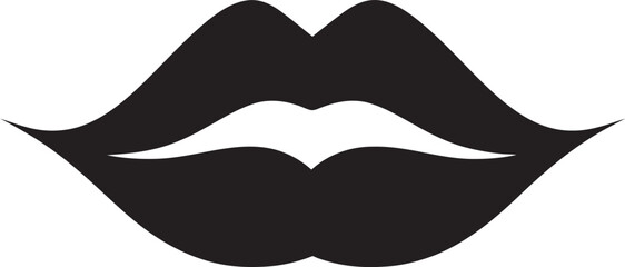 Kissable Charm Lips Badge Feminine Finesse Lip Logo Icon