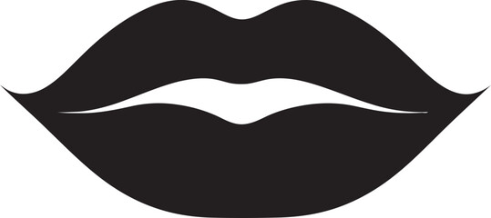 Sultry Smile Woman Lips Emblem Pout Perfection Lips Logo Icon