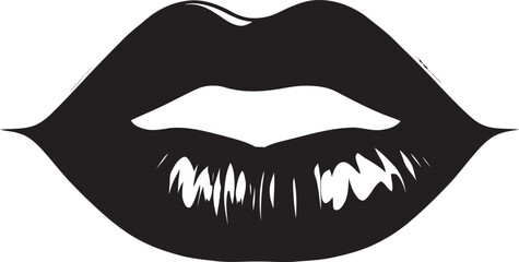 Feminine Flourish Lips Insignia Chic Couture Lips Badge