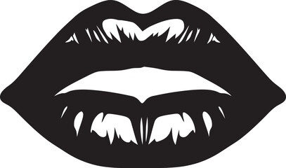 Flirtatious Form Woman Lips Emblem Elegance Enigma Lipstick Icon