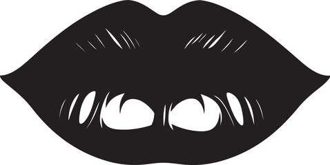 Elegant Woman Lips Icon Set Feminine Kiss Lip Vector Logos