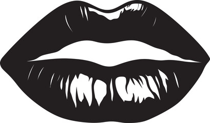 Luscious Lips Vector Logo Collection Elegant Woman Lips Icon Set