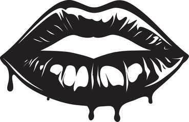 Radiant Pout Vector Logo Designs Graceful Lips Iconic Vector Logos