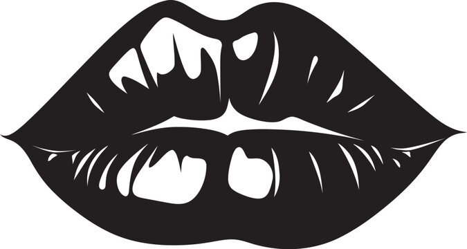 Sultry Symmetry Womans Lips Logos Mystique Mark Vector Lip Icons