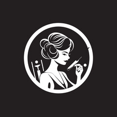 Radiant Resilience Vector Woman Logos Empowerment Evolved Emblematic Icon Series