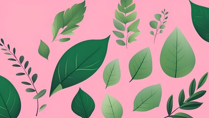 Fototapeta premium Green Leaf Vector 