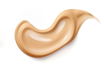 Smudge of liquid foundation makeup beige or nude color with smooth, silky texture. Cc cream smear,...