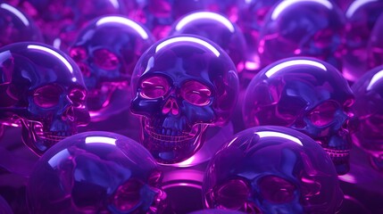 purple skulls rolled into balls