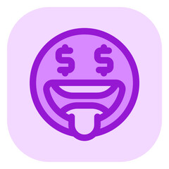 Editable greedy face expression emoticon vector icon. Part of a big icon set family. Part of a big icon set family. Perfect for web and app interfaces, presentations, infographics, etc