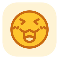 Editable happy cute face expression emoticon vector icon. Part of a big icon set family. Part of a big icon set family. Perfect for web and app interfaces, presentations, infographics, etc