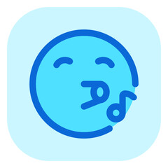 Obraz premium Editable whistle expression emoticon vector icon. Part of a big icon set family. Part of a big icon set family. Perfect for web and app interfaces, presentations, infographics, etc