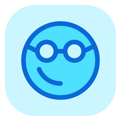 Editable smart glasses expression emoticon vector icon. Part of a big icon set family. Part of a big icon set family. Perfect for web and app interfaces, presentations, infographics, etc