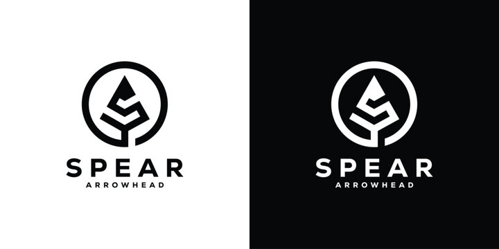 Simple Initial Letter S for Spear Arrowhead Logo Design with Modern Style. Icon Symbol Logo Design Template.