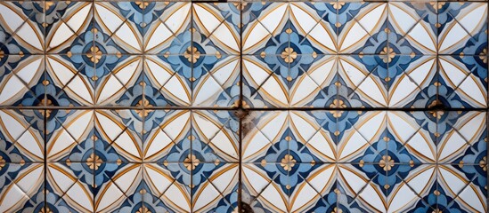 Ceramic tile detail on Saint Jean church in Paris, France.