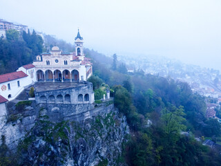 Catholic Church of Madonna del Sasso above the city of Locarno, Switzerland