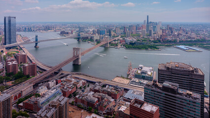 Aerial View on East river at Brooklyn